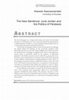 Research paper thumbnail of The New Sentence: June Jordan and  the Politics of Parataxis