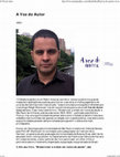 Research paper thumbnail of A Voz do Autor – Entrevista à Associação Brasileira das Editoras Universitárias