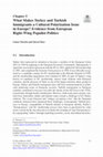 Research paper thumbnail of What Makes Turkey and Turkish Immigrants a Cultural Polarization Issue in Europe? Evidence from European Right-Wing Populist Politics