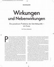 Research paper thumbnail of Wirkungen und Nebenwirkungen. Die paradoxen Probleme der Identitätspolitik