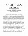 Research paper thumbnail of Review of Religious Studies and Rabbinics by Mika Ahuvia in Ancient Jew Review (June 15, 2020)