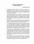 Research paper thumbnail of Y ser sin rumbo cierto Reflexión antropológica