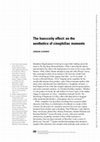 Research paper thumbnail of The haecceity effect: on the aesthetics of cinephiliac moments