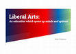 Research paper thumbnail of What is Liberal Arts?