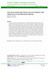 Research paper thumbnail of The Use Of Audio And Visual Cues Of Audience And Their Effects On Persuasive Writing