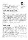 Research paper thumbnail of Stitching together the heterogeneous party: A complementary social data science experiment