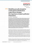 Research paper thumbnail of Modelling sexually deceptive orchid species distributions under future climates: the importance of plant-pollinator interactions