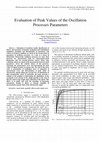 Research paper thumbnail of Evaluation of Peak Values of the Oscillation Processes Parameters