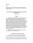 Research paper thumbnail of Historical Foundations and Enduring Fundamentals of American Religious Freedom