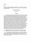 Research paper thumbnail of Response to Reviewers of John Witte, Jr., Church, State, and Family: Reconciling Traditional Teachings and Modern Liberties