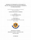 Research paper thumbnail of ASSESSMENT OF ENVIRONMENTAL SUSTAINABILITY IN HEALTH CARE ORGANIZATIONS WITH SPECIAL REFERENCE TO COIMBATORE DISTRICT MASTER OF PHILOSOPHY IN COMMERCE