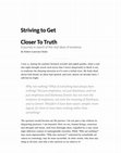 Research paper thumbnail of Striving to Get Closer To Truth