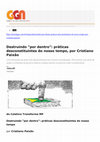 Research paper thumbnail of Destruindo “por dentro”: práticas desconstituintes do nosso tempo