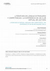 Research paper thumbnail of LITERATURA EN LENGUA EXTRANJERA Y COMPETENCIAS: LA EXPERIENCIA DE UN CLUB VIRTUAL DE LECTURA LITERATURE IN FOREIGN LANGUAGE AND COMPETENCES: THE EXPERIENCE OF AN ONLINE READING CIRCLE