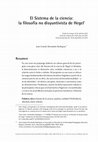 Research paper thumbnail of El Sistema de la ciencia: la filosofía no disyuntivista de Hegel