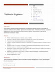 Research paper thumbnail of Violência de gênero