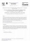 Research paper thumbnail of A review on Internet of Things solutions for intelligent energy control in buildings for smart city applications