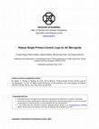 Research paper thumbnail of Robust Single Primary Control Loop for AC Microgrids Citation format for published version: Robust Single Primary Control Loop for AC Microgrids