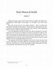 Research paper thumbnail of Body Dharma & Health