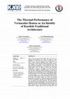 Research paper thumbnail of The Thermal Performance of Vernacular Houses as An Identity of Kurdish Traditional Architecture Article history