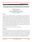 Research paper thumbnail of Marketing Strategy and Sustainable Plan of Unilever