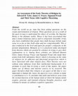 Research paper thumbnail of An Assessment of the Early Theories of Religion by and Their Nexus with Cognitive Theorizing