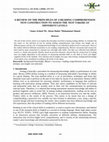 Research paper thumbnail of A REVIEW ON THE PRINCIPLES OF A READING COMPREHENSION TEST CONSTRUCTION TO ASSESS THE TEST TAKERS AT DIFFERENT LEVELS