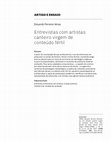 Research paper thumbnail of Entrevistas com artistas: canteiro virgem de conteúdo fértil