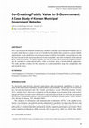 Research paper thumbnail of Co-Creating Public Value in E-Government: A Case Study of Korean Municipal Government Websites