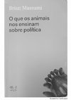 Research paper thumbnail of Seis teses sobre o animal que devem ser evitadas. in Massumi, Brian (2017). O que os animais nos ensinam sobre política. n-1 Edições: São Paulo. pp: 167-178