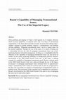 Research paper thumbnail of Russia's Capability of Managing Transnational Issues: The Use of the Imperial Legacy