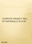 Research paper thumbnail of Completed Compute a Project BOM