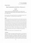 Research paper thumbnail of Original Paper Market Fundamentalism and the Ethics of Democracy in Uganda