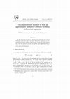 Research paper thumbnail of A computational method to find an approximate analytical solution for fuzzy differential equations