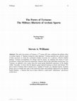 Research paper thumbnail of Paper: The Poetry of Tyrtaeus: The Military Rhetoric of Archaic Sparta Working Paper: Version 1.0