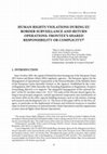 Research paper thumbnail of Human Rights Violations during EU Border Surveillance and Return Operations: Frontex’ Shared Responsibility or Complicity?