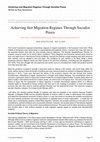 Research paper thumbnail of Achieving Just Migration Regimes Through Socialist Praxis Written by Raia Apostolova