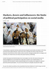 Research paper thumbnail of Hackers, doxers and influencers: the limits of political participation on social media