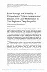 Research paper thumbnail of From Bondage to Citizenship: A Comparison of African American and Indian Lower-Caste Mobilization in Two Regions of Deep Inequality