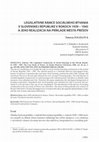 Research paper thumbnail of Legislatívne rámce sociálneho bývania v Slovenskej republike v rokoch 1939 – 1945 a jeho realizácia na príklade mesta Prešov. /The Legislative Framework of Social Housing in the Slovak Republic 1939 – 1945. The Case Study of Prešov.