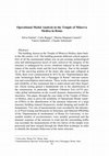 Research paper thumbnail of Operational Modal Analysis in the Temple of Minerva Medica in Rome