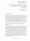 Research paper thumbnail of EL ANÁLISIS DE COYUNTURA COMO METODOLOGIA DE ANALISIS POLÍTICO