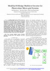 Research paper thumbnail of Modified H-bridge multilevel inverter for Photovoltaic micro-grid systems