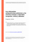 Research paper thumbnail of Los reformistas antipositivistas platenses y las ciencias exactas