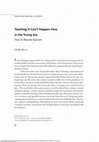 Research paper thumbnail of Teaching It Can't Happen Here in the Trump Era: How to Rewrite Fascism