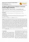 Research paper thumbnail of The Effects of Macroeconomic Indicators on Economic Growth of Nigeria (1970-2015)