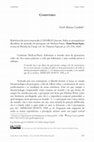 Research paper thumbnail of Comentário ao texto "Sobre as consequências filosóficas  do  primado  da  percepção  em  Merleau-Ponty"