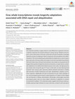 Research paper thumbnail of Gray whale transcriptome reveals longevity adaptations associated with DNA repair and ubiquitination