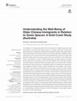 Research paper thumbnail of Understanding the Well-Being of Older Chinese Immigrants in Relation to Green Spaces: A Gold Coast Study (Australia)