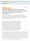 Research paper thumbnail of Mutations associated with neuropsychiatric conditions delineate functional brain connectivity dimensions contributing to autism and schizophrenia